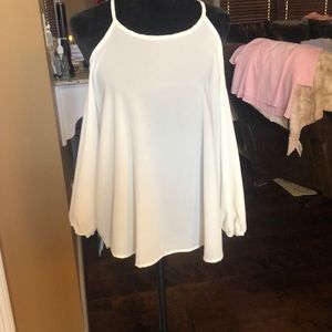 Cold shoulder long sleeve top